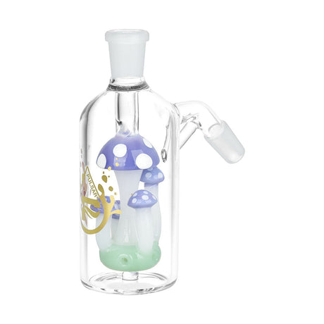 Pulsar Shroom Quintet Ash Catcher, 5.25" tall, 14mm, with colorful mushroom design, front view