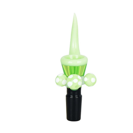 Pulsar Shroom Spur Herb Slide, 14mm Male, 5pc Set with Glow-in-the-Dark Mushroom Design