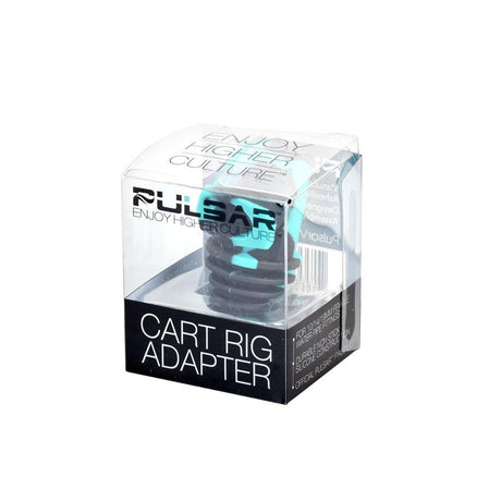 Pulsar Silicone Cart Rig Adapter in black, packaged front view, essential dab rig accessory