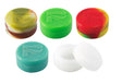 Assorted Pulsar Silicone Containers for concentrates, 32mm diameter, pack of 100, top view
