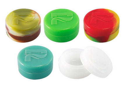 Assorted Pulsar Silicone Containers for concentrates, 32mm diameter, pack of 100, top view