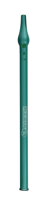 Pulsar Simple Glass Vapor Straw in Teal, Borosilicate, Portable 10" Dab Straw - Front View