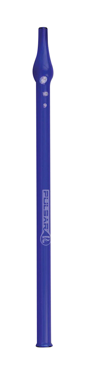 Pulsar Simple Glass Vapor Straw in Blue, Borosilicate, Portable Design, Front View
