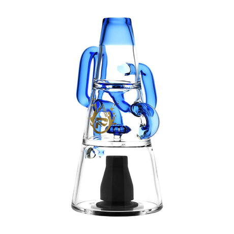 Pulsar Sipper Bubbler Recycler Cup in Blue, Borosilicate Glass with E-Rig Attachment, Front View