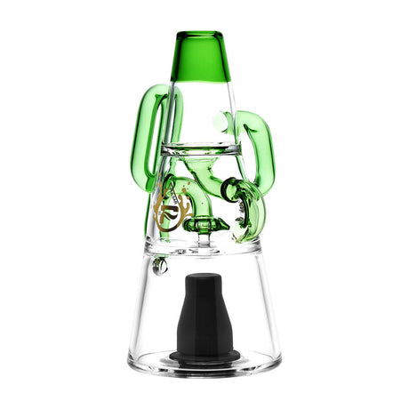 Pulsar Sipper Bubbler Recycler Cup in Green, 6.75" Borosilicate Glass, Front View