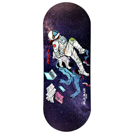 Pulsar SK8Tray with Magnetic Lid featuring Super Spaceman design, ideal for rolling, 19.75"x7.25" top view