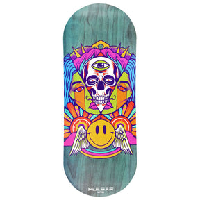 Pulsar SK8Tray with Magnetic Lid featuring Trippin' design, 7.25"x19.75" top view