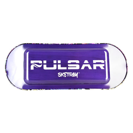 Pulsar SK8Tray Metal Rolling Tray in 'Forgotten Trip' design, Large 7.25"x19.75" size, Top View
