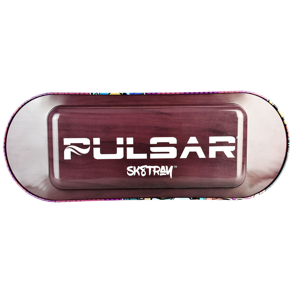 Pulsar SK8Tray Metal Rolling Tray - Garbage Man Design Top View