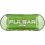 Pulsar SK8Tray Metal Rolling Tray with Herbal Wisdom design, large 7.25"x19.75" size, top view