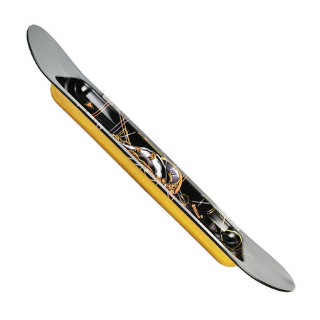 Pulsar SK8Tray Metal Rolling Tray featuring King Mammoth artwork, Large 7.25"x19.75", Angled Top View