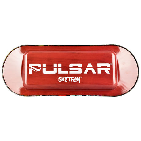 Pulsar SK8Tray Metal Rolling Tray in Malice In Wonderland Design, Large Size, Top View