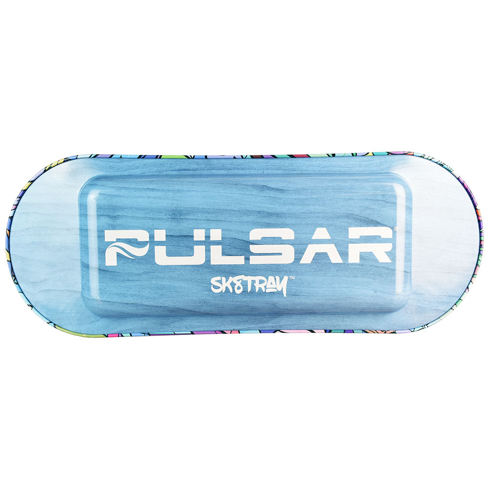 Pulsar SK8Tray Metal Rolling Tray with Mechanical Owl Design - Top View