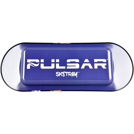Pulsar SK8Tray Metal Rolling Tray in Star Reacher design, large 7.25"x19.75" size, top view