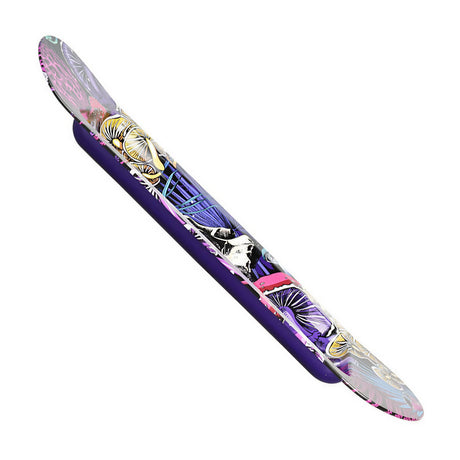 Pulsar SK8Tray Rolling Tray w/ 3D Lid, 7.25"x19.75", Forgotten Trip Design, Angled View