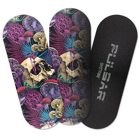Pulsar SK8Tray Rolling Tray w/ 3D Lid, Large Metallic 'Forgotten Trip' Design, Top & Side Views