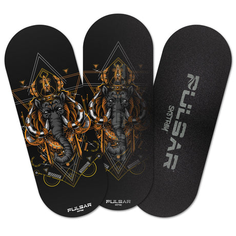Pulsar SK8Tray Rolling Tray with Intricate 3D King Mammoth Design, Durable Large Metal, Front View
