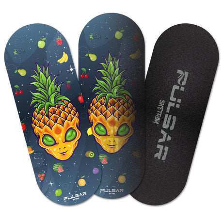Pulsar SK8Tray Rolling Tray with 3D Pinealien Lid, Large Metal Design, Top View