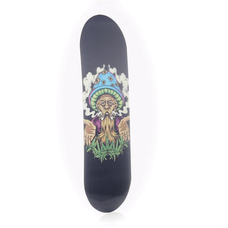 Pulsar SK8Tray Metal Rolling Tray, 7.25"x19.75", with 3D Herbal Wisdom Lid, Front View