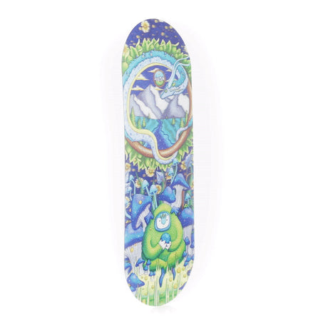 Pulsar SK8Tray Rolling Tray with 3D Lid, Large Metal, Psychedelic Art Design, Top View