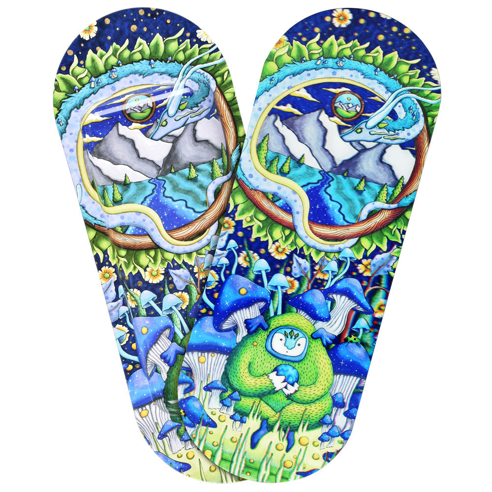 Pulsar SK8Tray Metal Rolling Tray with Vibrant 3D Lid, Large Size, Top View