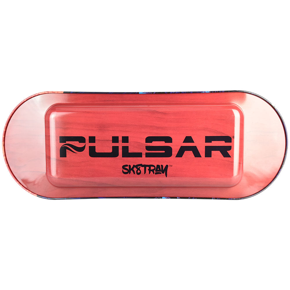 Pulsar SK8Tray Rolling Tray with Lid - Great Awakening Design, Top View, Metal Build