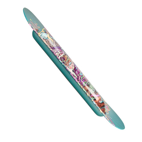 Pulsar SK8Tray Rolling Tray with Lid - MrOw design, side view on white background, durable metal build