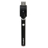 Pulsar Slim Spinner VV Twist Battery in Black, 400mAh, Glass on Glass joint, USB charger included, front view