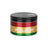 Pulsar Solid Top Aluminum Grinder, 4pc, Rasta color variant, front view on white background