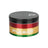 Pulsar Solid Top Aluminum Grinder in Rasta colors, 4pc set with textured grip, front view on white
