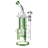 Pulsar Space Station Recycler Water Pipe, 13.5" with 14mm Female Joint, Assorted Colors Front View