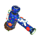 Pulsar Spaceman Bubbler Pipe, 8", 19mm Female Joint, with Tree Percolator, Angled View