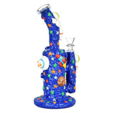 Pulsar Spaceman Water Pipe 9.5" with 14mm Female Joint, Borosilicate Glass, Front View