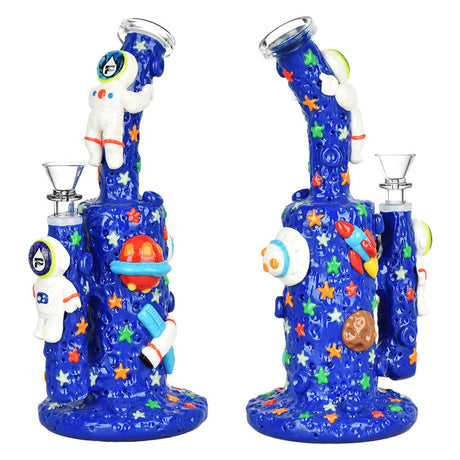 Pulsar Spaceman Water Pipe, 9.5 inch, 14mm Female, with Astronaut Design - Dual Angles