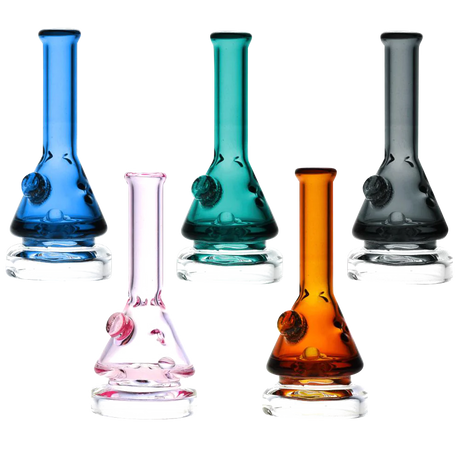 Pulsar Spinning Beaker Enail Banger Caps in various colors with heavy wall borosilicate glass