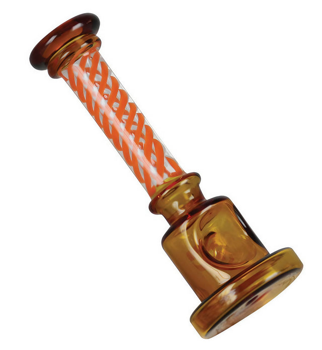 Pulsar Spiral Stand Up Hand Pipe in Assorted Colors, Angled View on White Background