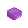 Pulsar Square Grinder in purple, compact 2.2" aluminum design, front view on white background