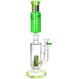 Pulsar Stackable Glycerin Water Pipe, 12.75" with 14mm F Joint, Black Straight Design, Front View