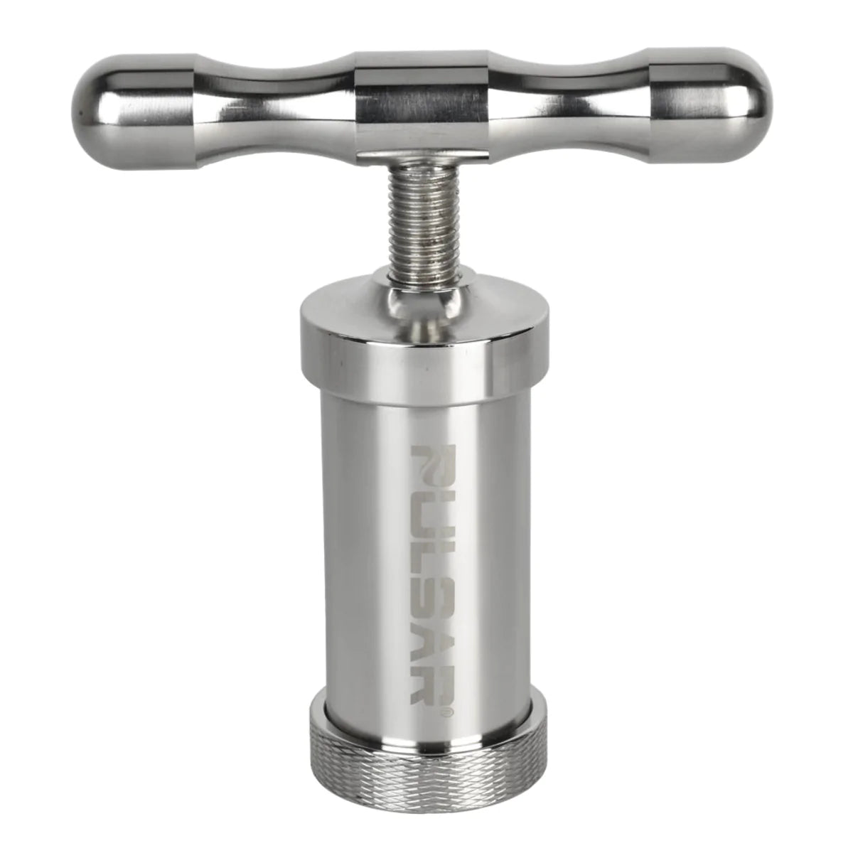 Pulsar Stainless Steel Pollen T-Press, Large Variant, for Dry Herbs, Front View