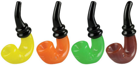Pulsar Sherlock Hand Pipes in Assorted Colors with Deep Bowls - 4" Side View