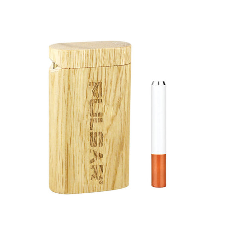 Pulsar Straight Wood Dugout with One-Hitter, Portable 3.25" Design for Dry Herbs, Front View