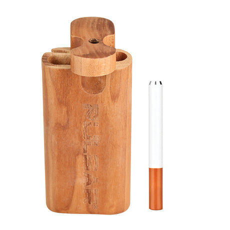 Pulsar Straight Wood Dugout with Twist Top and White Chillum - Front View