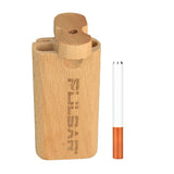 Pulsar Straight Wood Dugout with Twist Top and Chillum - Front View on White Background