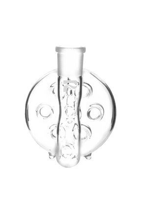 Pulsar Swiss Perc Ash Catcher made of Borosilicate Glass, 90 Degree Joint Angle, Front View