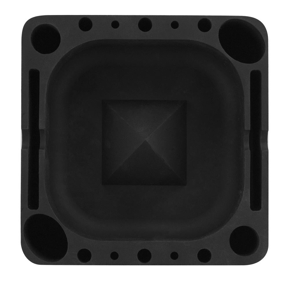 Pulsar Tap Tray in Black, Silicone Rolling Accessory, 5.25" Square Top View