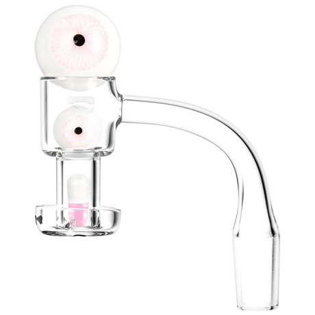 Pulsar Terp Slurper Banger Set with Eye Design, Borosilicate Glass, Front View