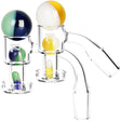 Pulsar Terp Slurper Set with 14mm Male Banger, Bi-color Marble & 45 Degree Angle