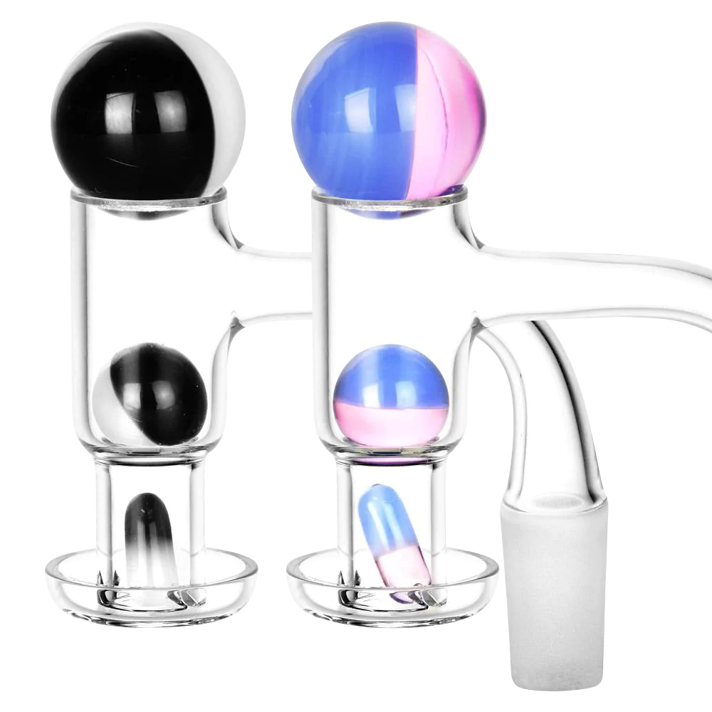 Pulsar Terp Slurper Bicolor Set, high-quality borosilicate glass, front view on white background