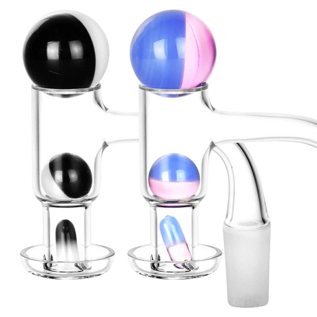 Pulsar Terp Slurper Bicolor Set, high-quality borosilicate glass, front view on white background
