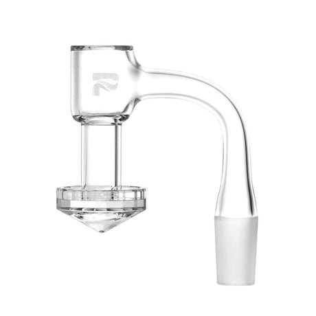 Pulsar Quartz Terp Slurper Banger with Diamond Point Bottom for Dab Rigs, 90 Degree Joint - Front View